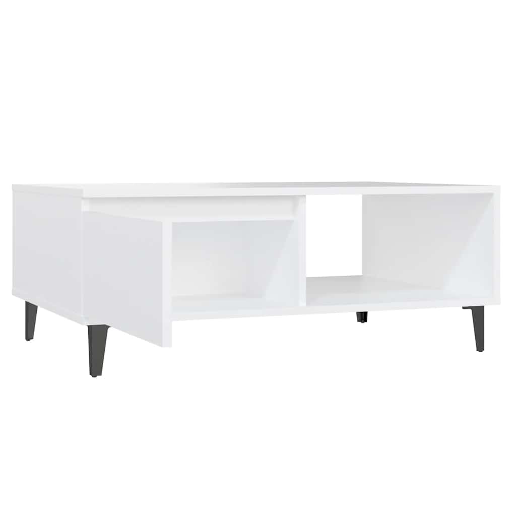 sofabord 90x60x35 cm konstrueret træ hvid