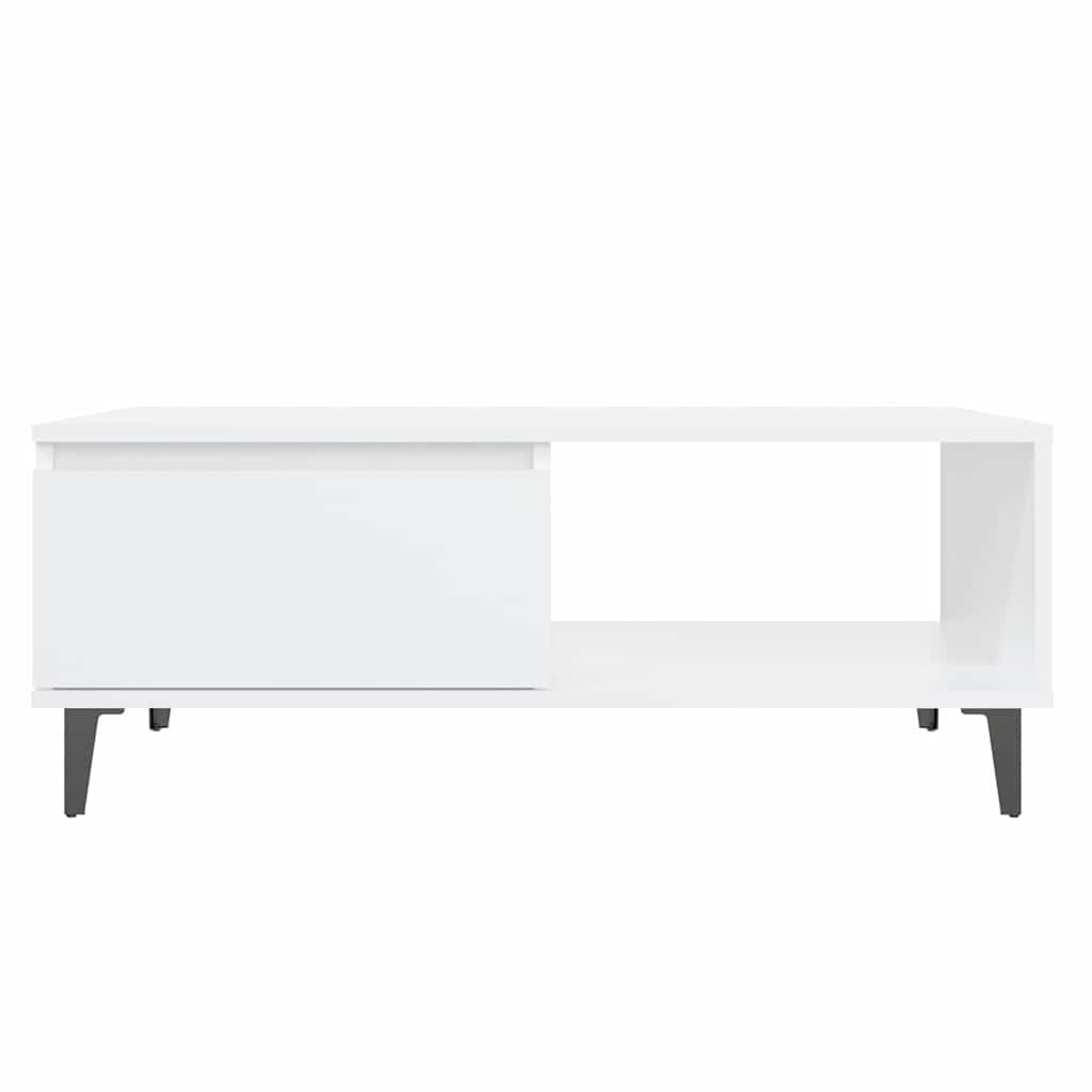 sofabord 90x60x35 cm konstrueret træ hvid