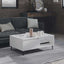 sofabord 90x60x35 cm konstrueret træ hvid