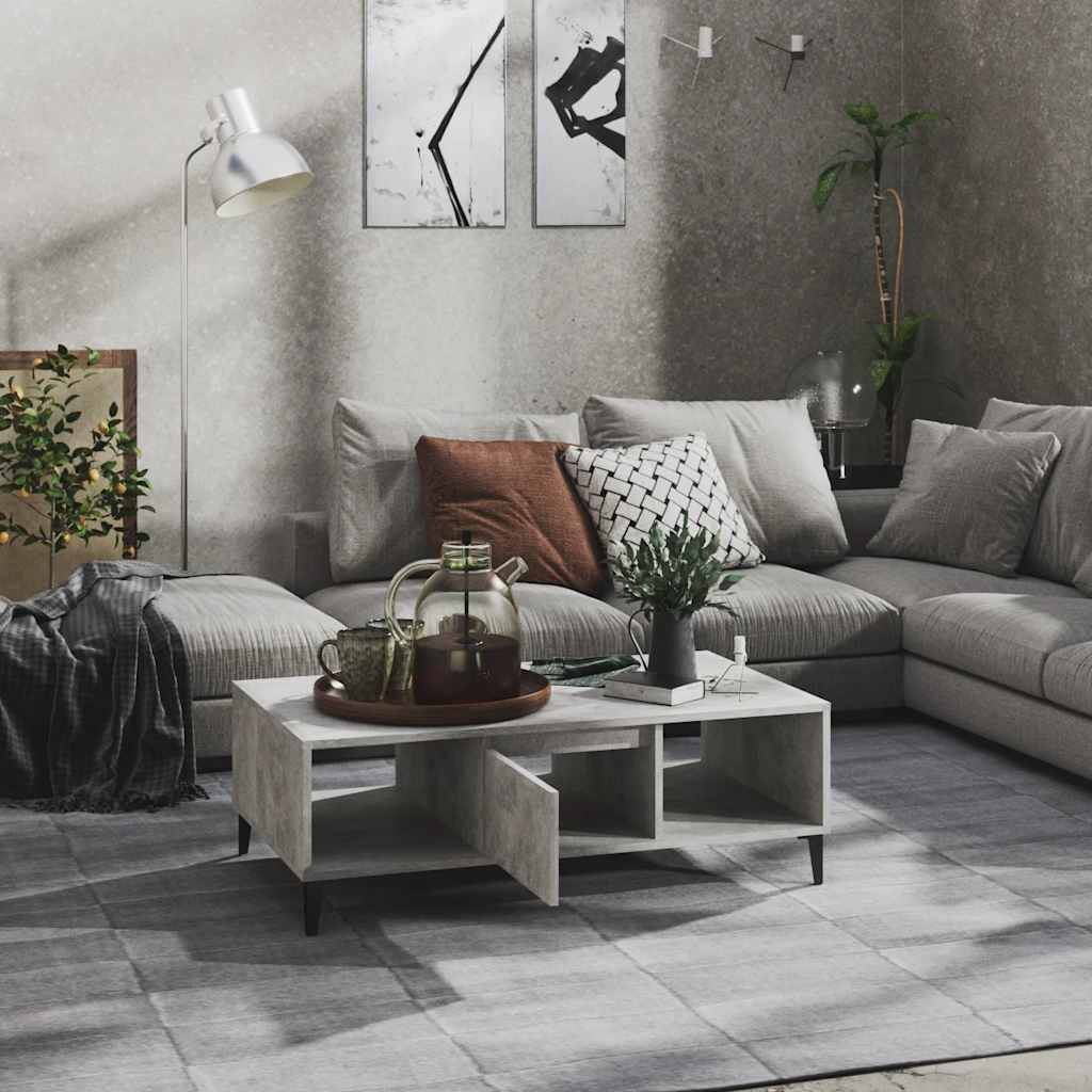 sofabord 103,5x60x35 cm konstrueret træ betongrå
