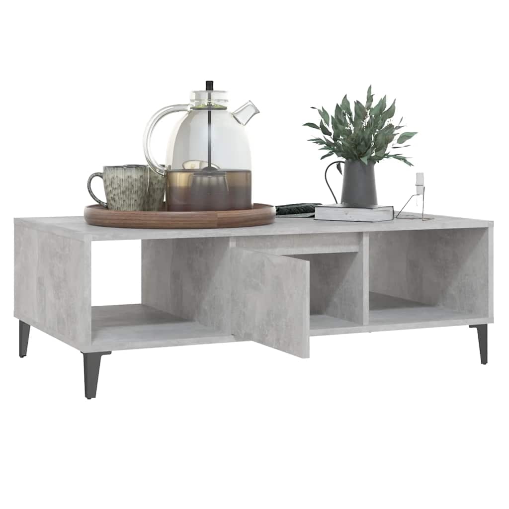 sofabord 103,5x60x35 cm konstrueret træ betongrå