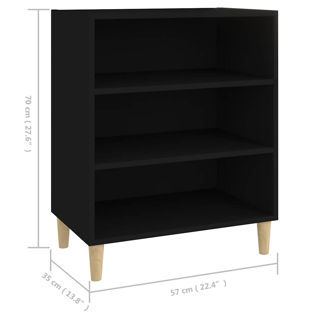 skænk 57x35x70 cm konstrueret træ sort