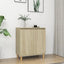 skænk med massive træben 60x35x70 cm konstrueret træ sonoma-eg