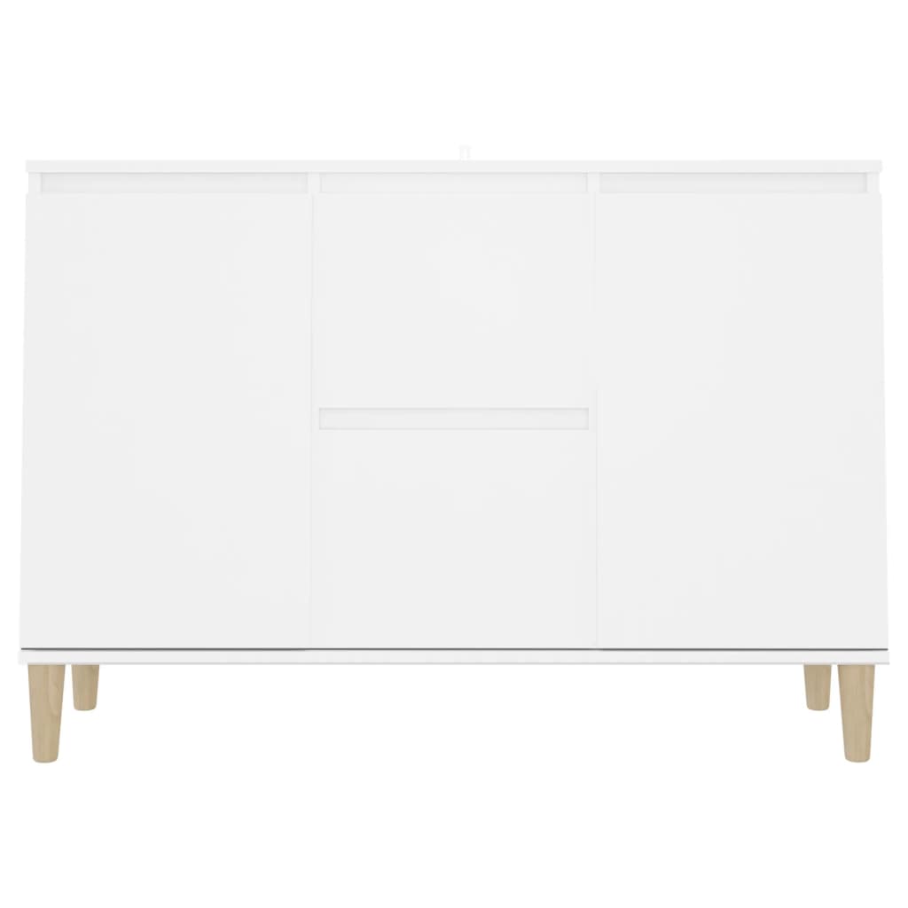 skænk 101x35x70 cm konstrueret træ hvid