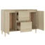 skænk 101x35x70 cm konstrueret træ sonoma-eg