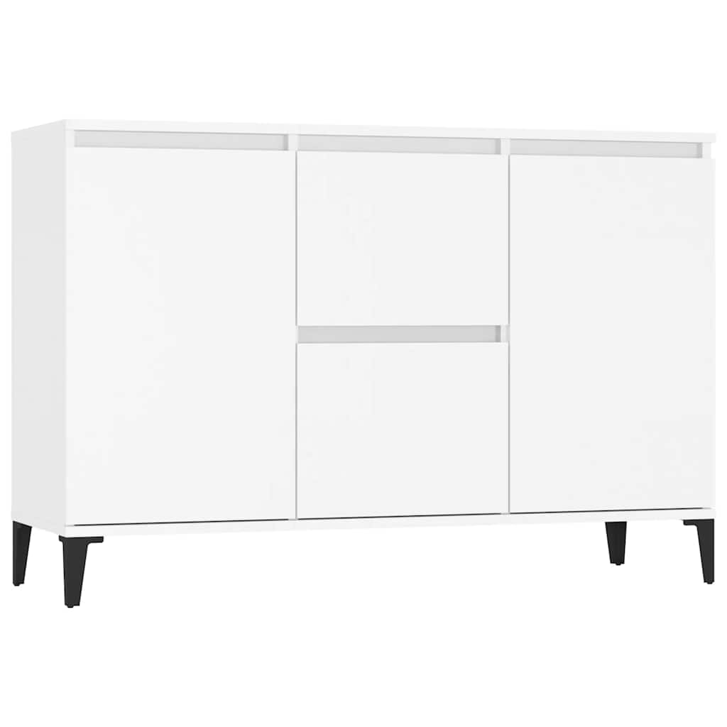 skænk 102x35x70 cm konstrueret træ hvid