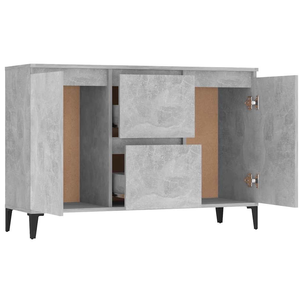 skænk 102x35x70 cm konstrueret træ betongrå