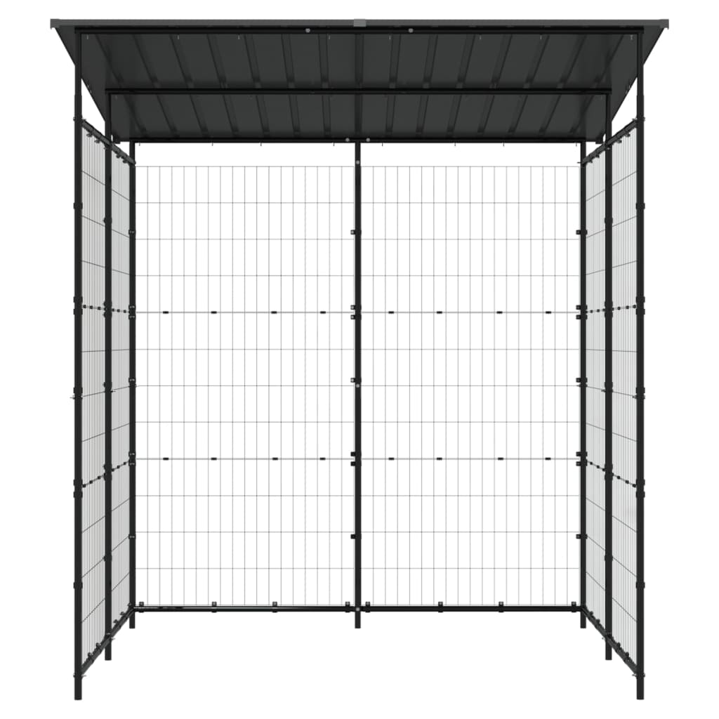 cykelskur 190x190x222 cm stål sort