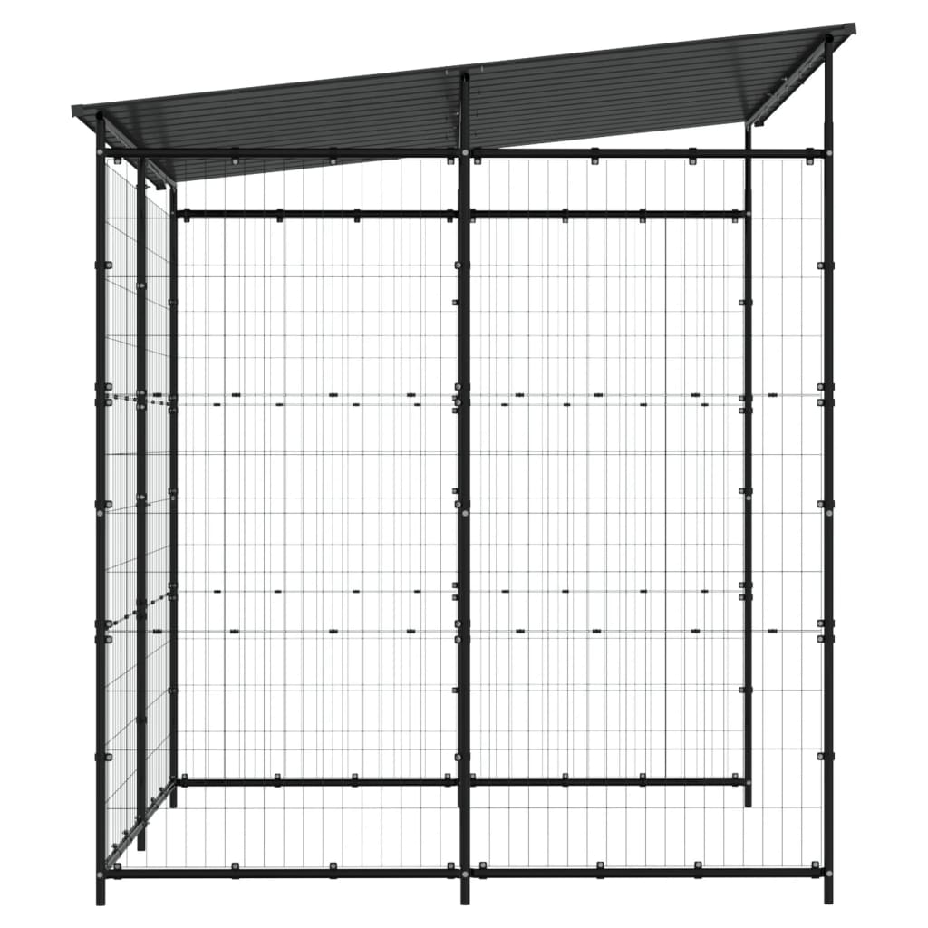 cykelskur 190x190x222 cm stål sort
