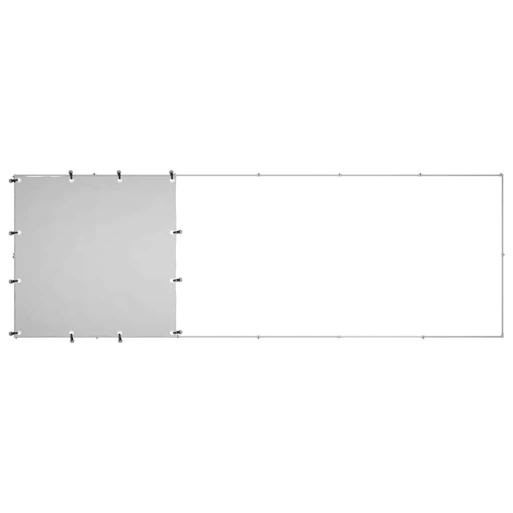 hundeløbegård 330x110x110 cm stål sølvfarvet