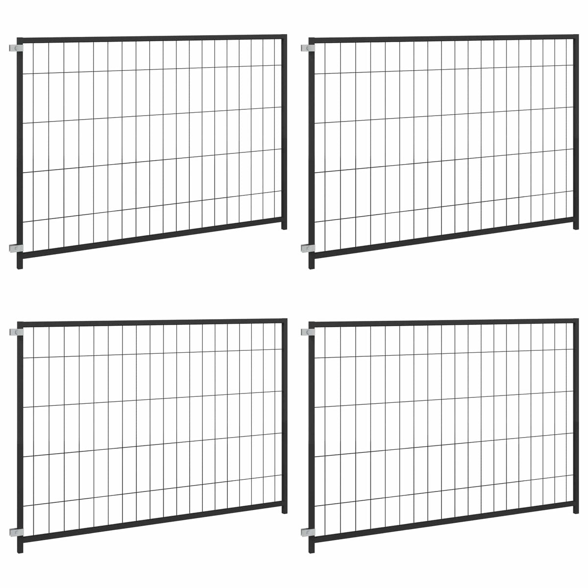 Dyrekasse uden dør Sort 300 x 100 x 70 cm Stål