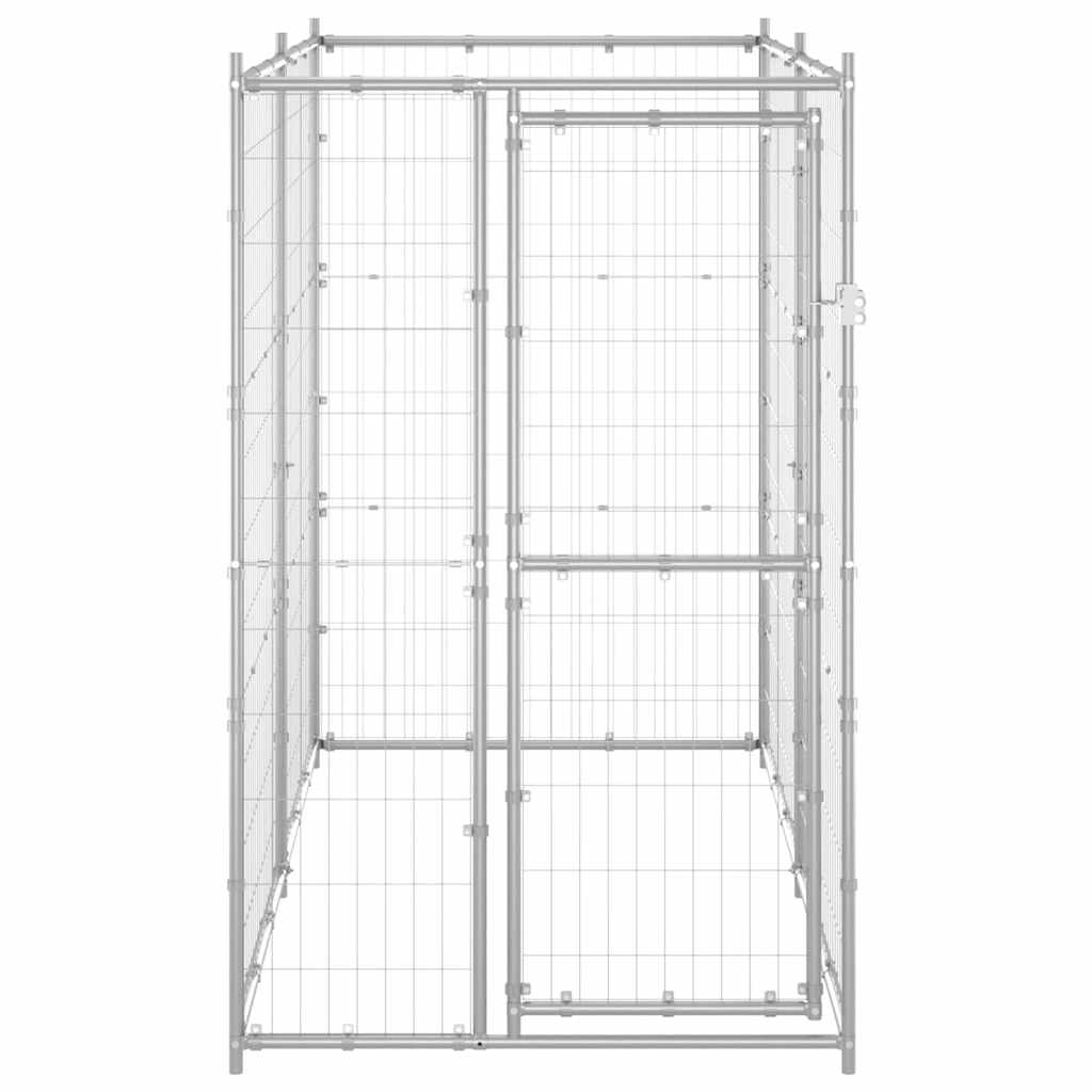udendørs hundebur 110x220x180 cm galvaniseret stål
