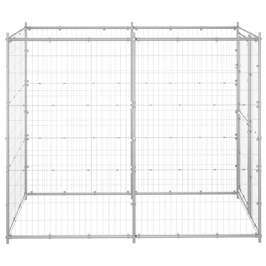 udendørs hundebur 110x220x180 cm galvaniseret stål