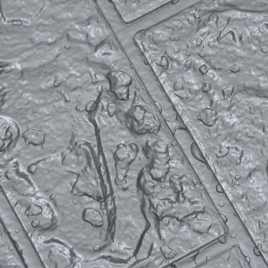 3D vægklistermærker 40 stk. murstensdesign selvklæbende antracit
