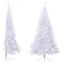 kunstigt halvt juletræ med juletræsfod 240 cm PVC hvid