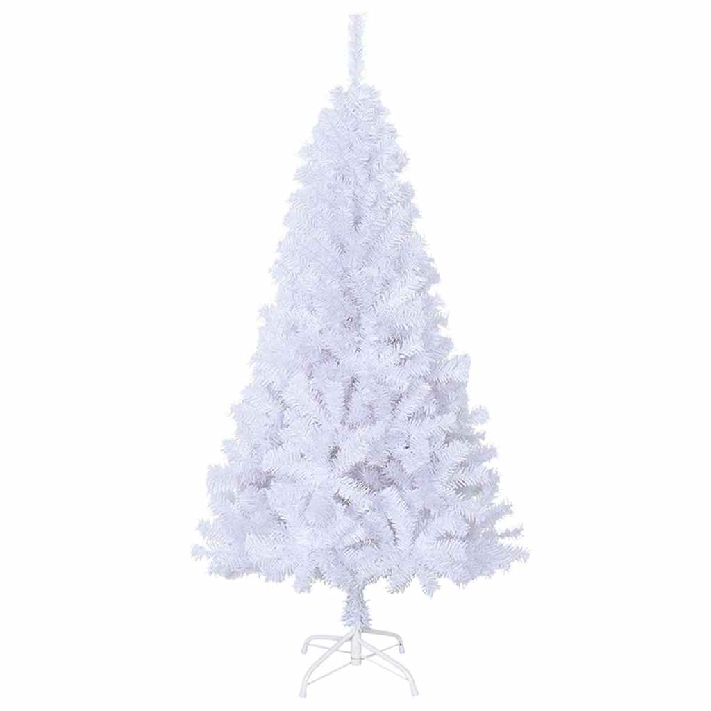 kunstigt juletræ med tykke grene 120 cm PVC hvid