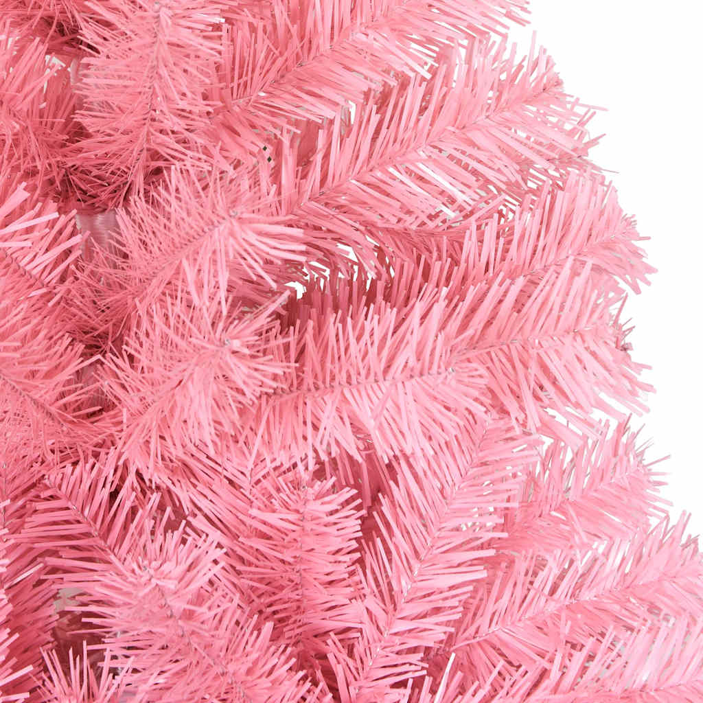 kunstigt juletræ med fod 120 cm PVC lyserød