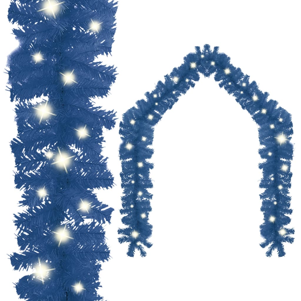 juleguirlande med LED-lys 5 m blå