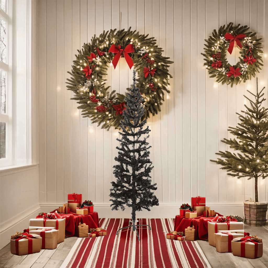 smalt juletræ 150 cm sort