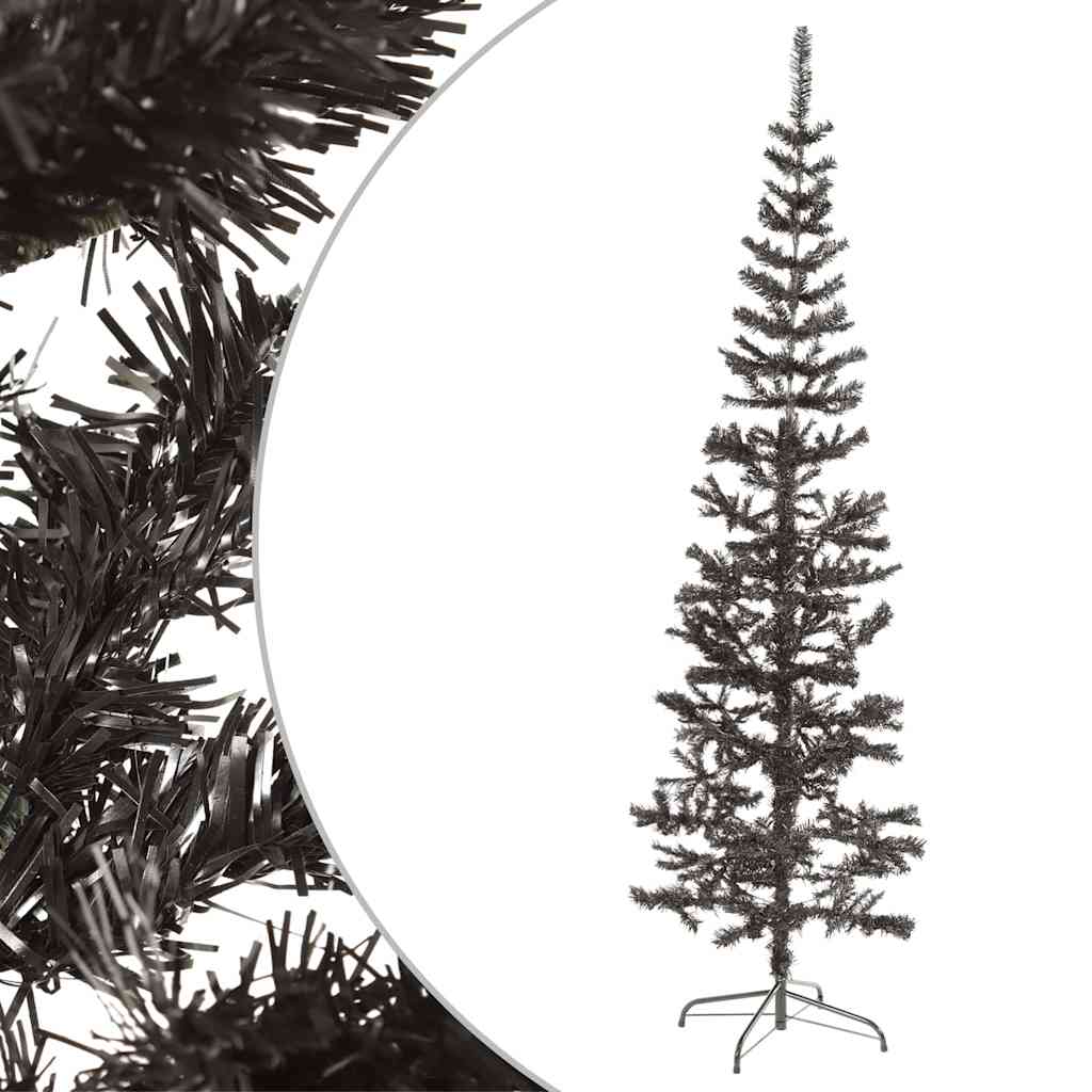 smalt juletræ 210 cm sort