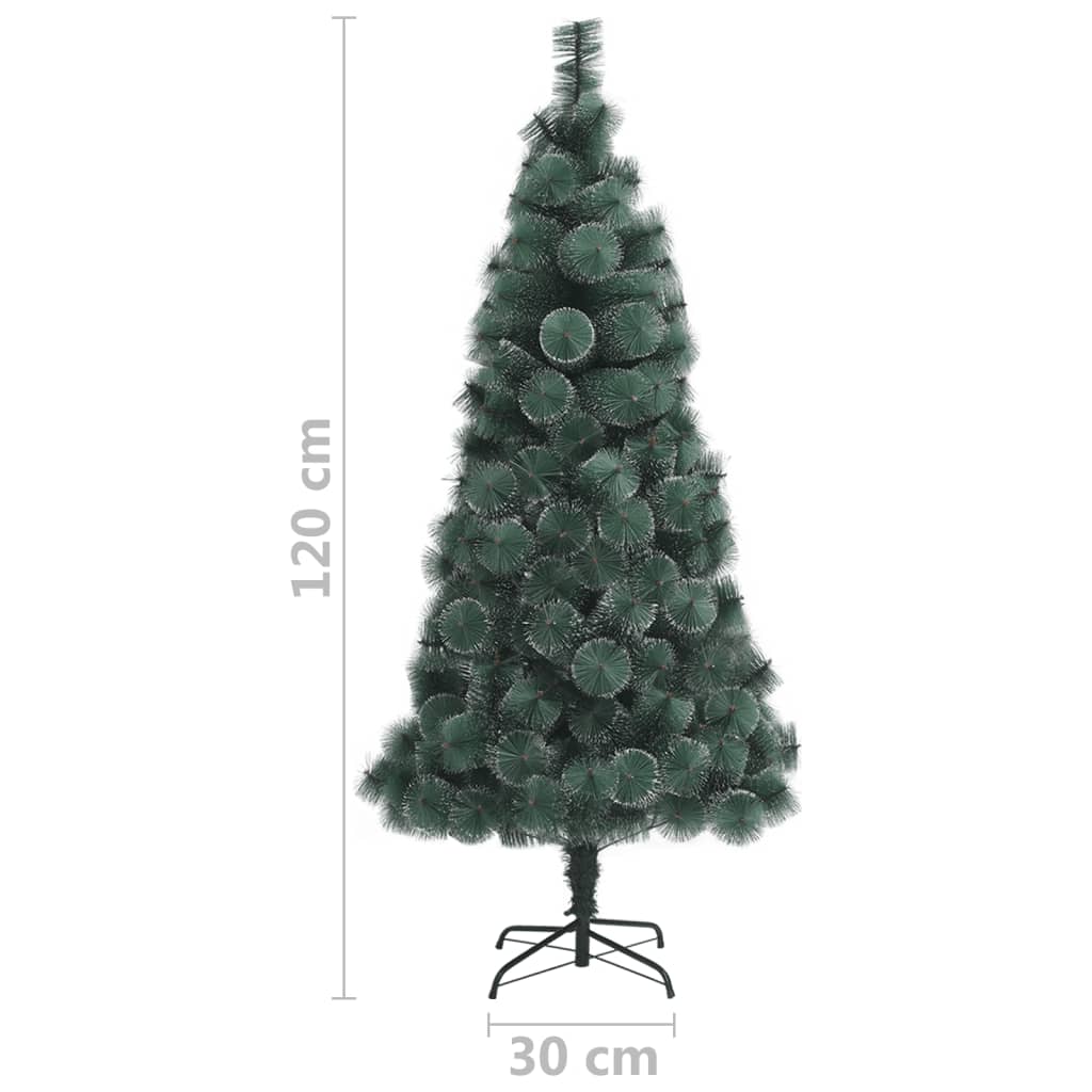 kunstigt juletræ med fod 120 cm PET grøn