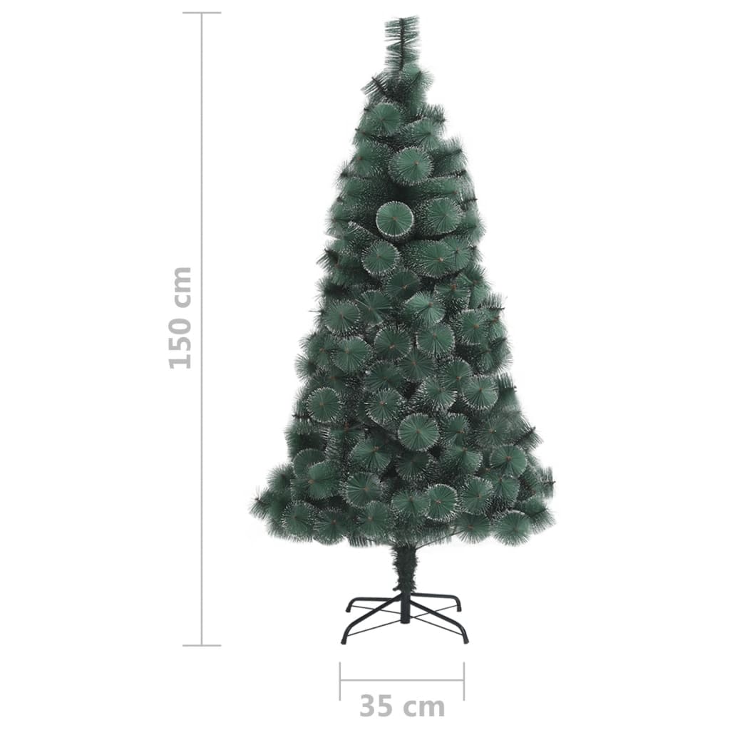 kunstigt juletræ med fod 150 cm PET grøn