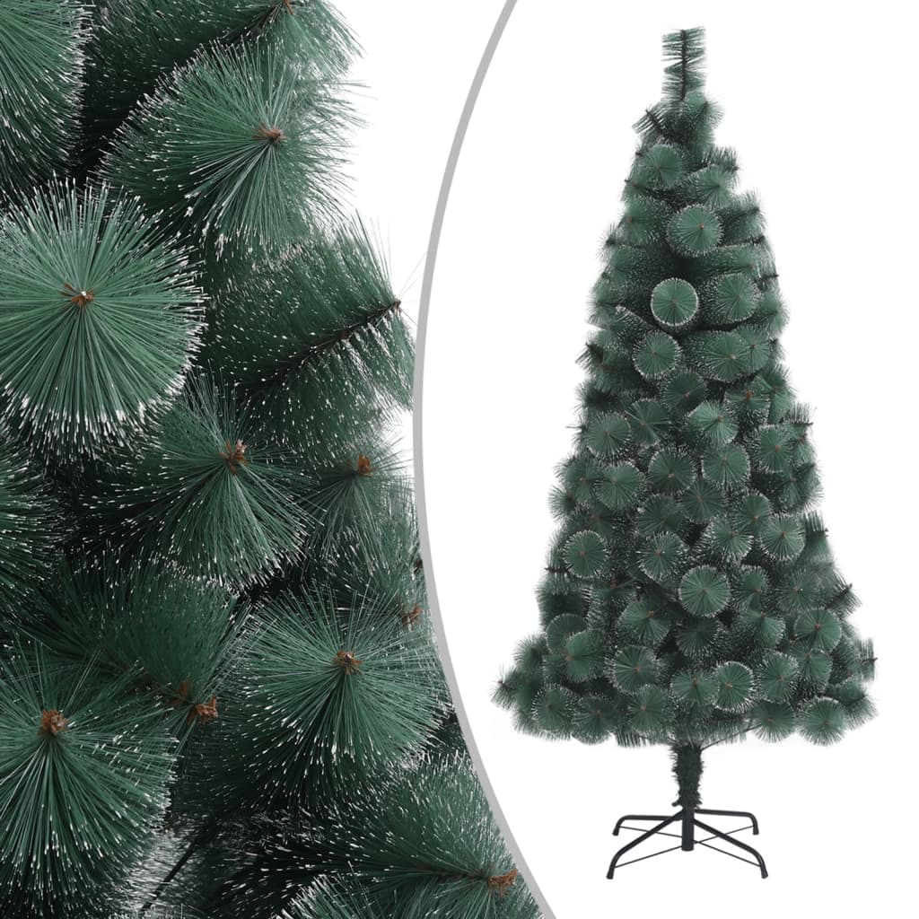 kunstigt juletræ med fod 210 cm PET grøn