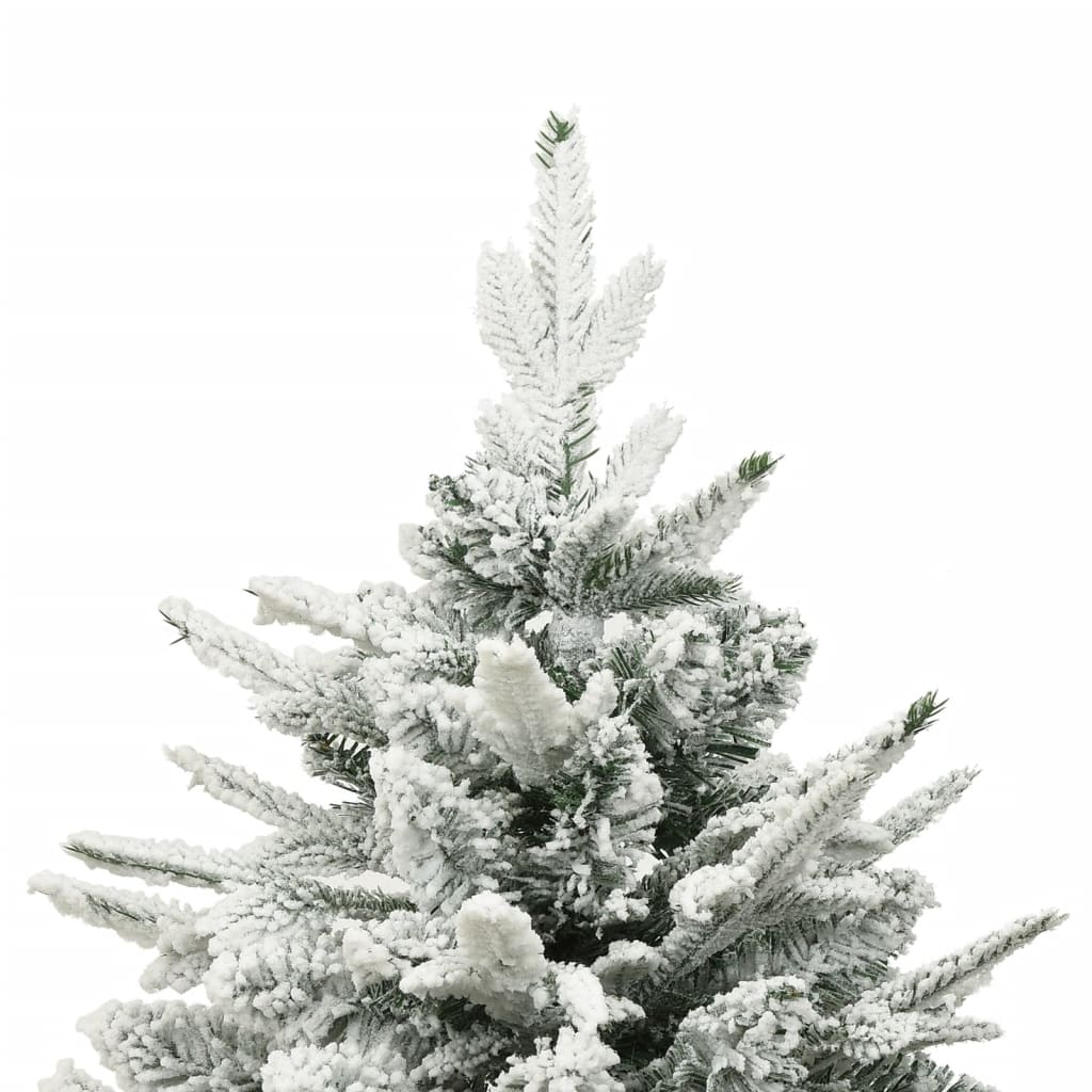 kunstigt juletræ med puddersne 150 cm PVC og PE grøn