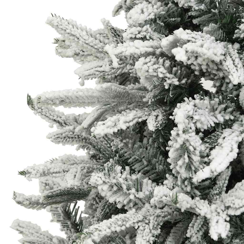 kunstigt juletræ med puddersne 180 cm PVC og PE grøn