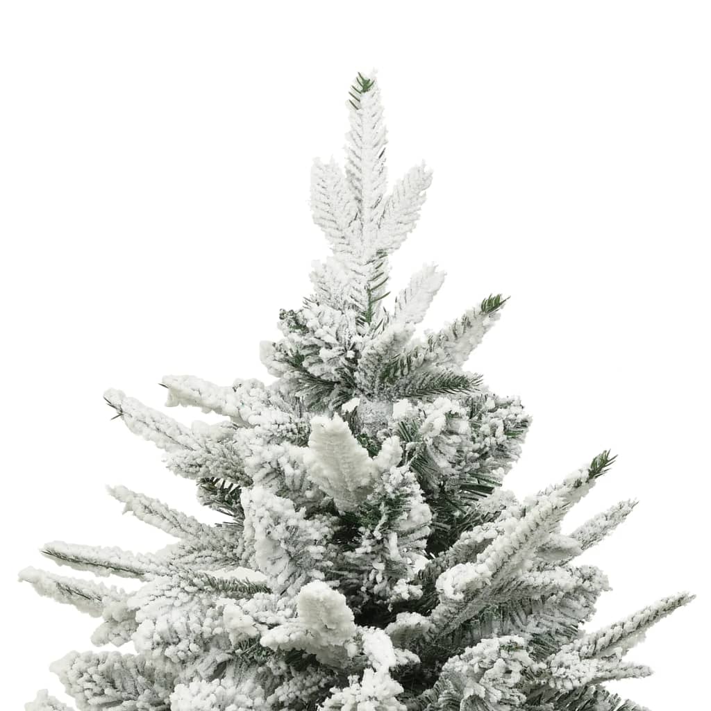 kunstigt juletræ med puddersne 240 cm PVC og PE grøn