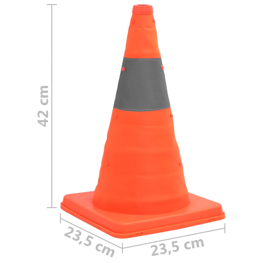pop-up-trafikkegle 10 stk. 42 cm