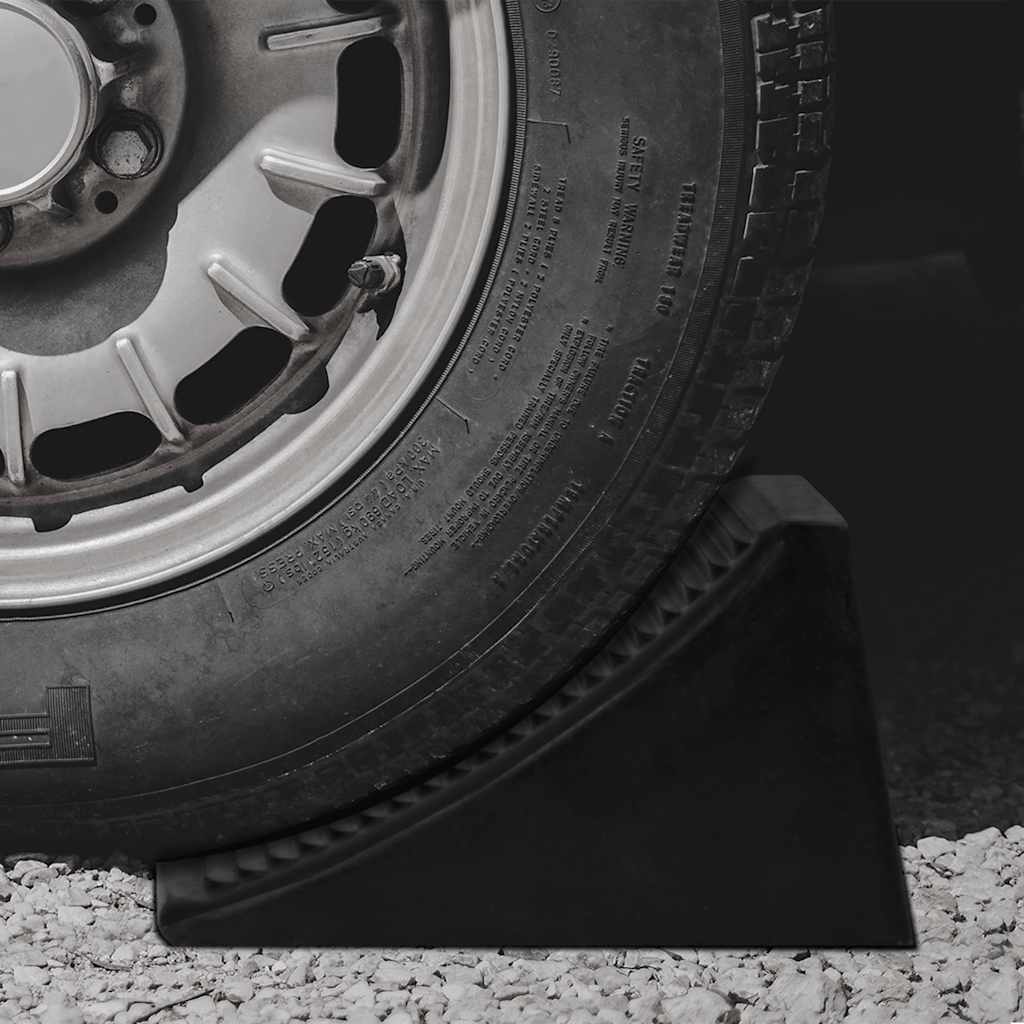 stopklods til parkering 4 stk. 16x9x9 cm gummi