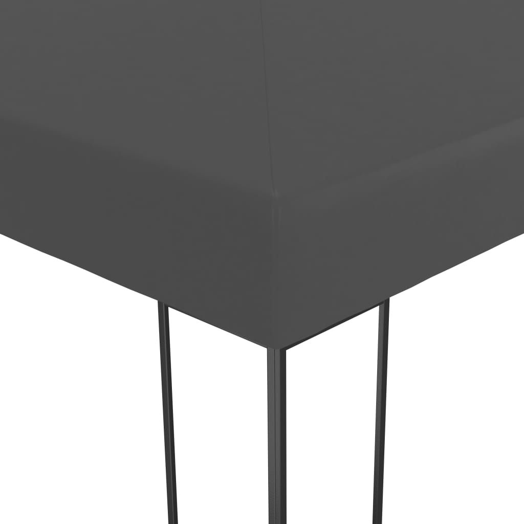 havepavillon med LED-lyskæder 3x3 m antracitgrå