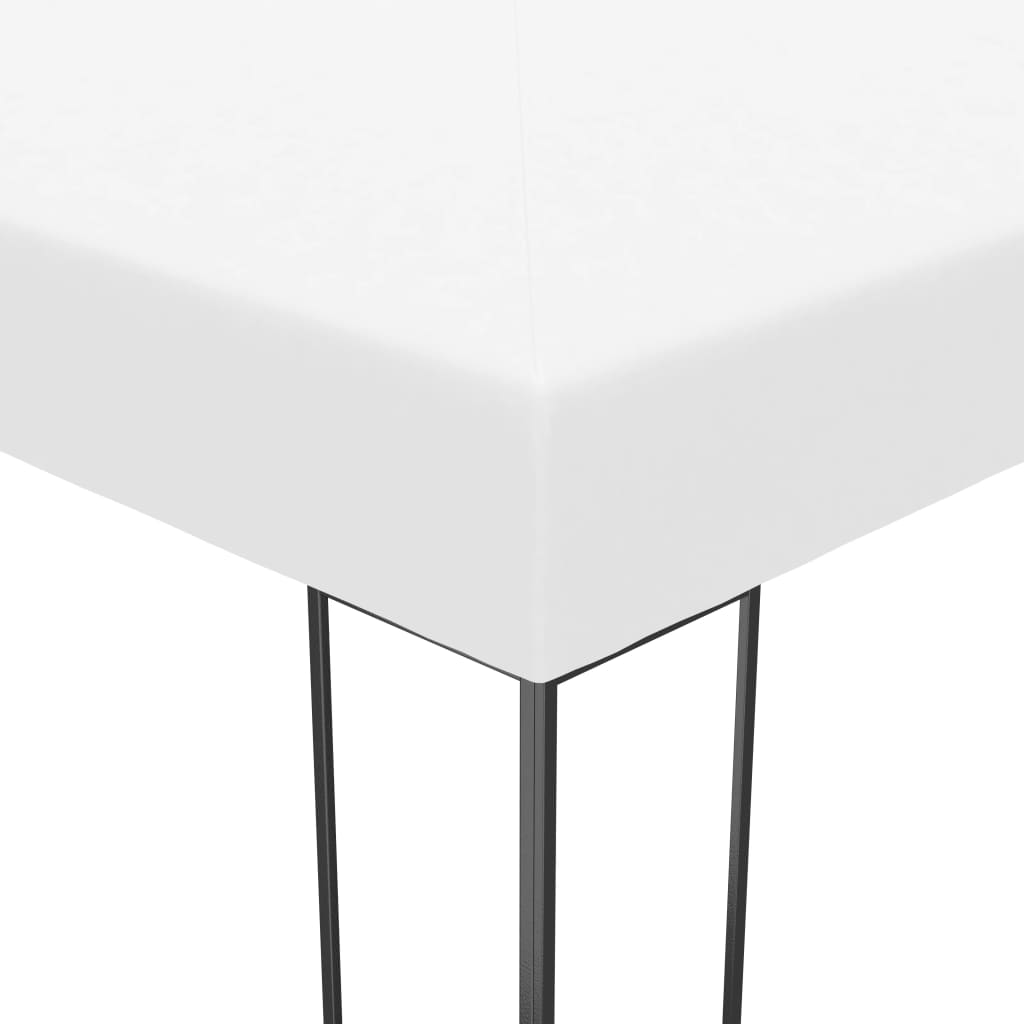pavillon med LED-lyskæder 4x3x2,7 m hvid