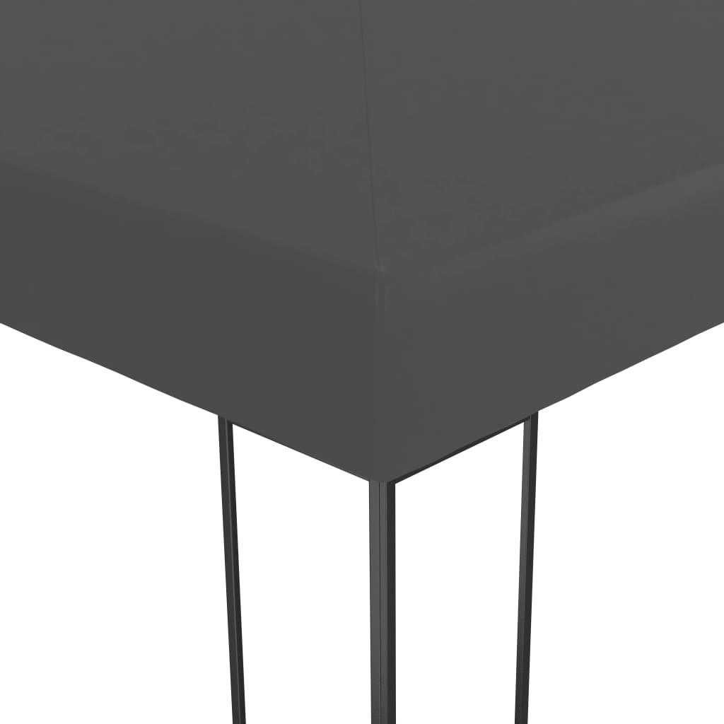 pavillon med LED-lyskæder 3x4 m antracitgrå