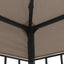 pavillon med LED-lyskæder 4x3 m gråbrun