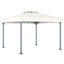 pavillon med LED-lyskæder 300x300 aluminium cremefarvet