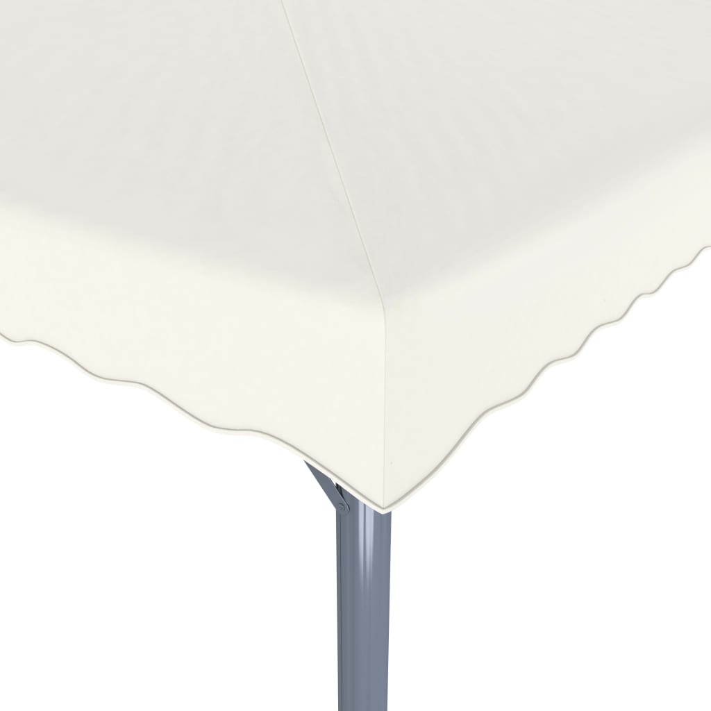 pavillon med LED-lyskæder 400x300 cm aluminium cremefarvet