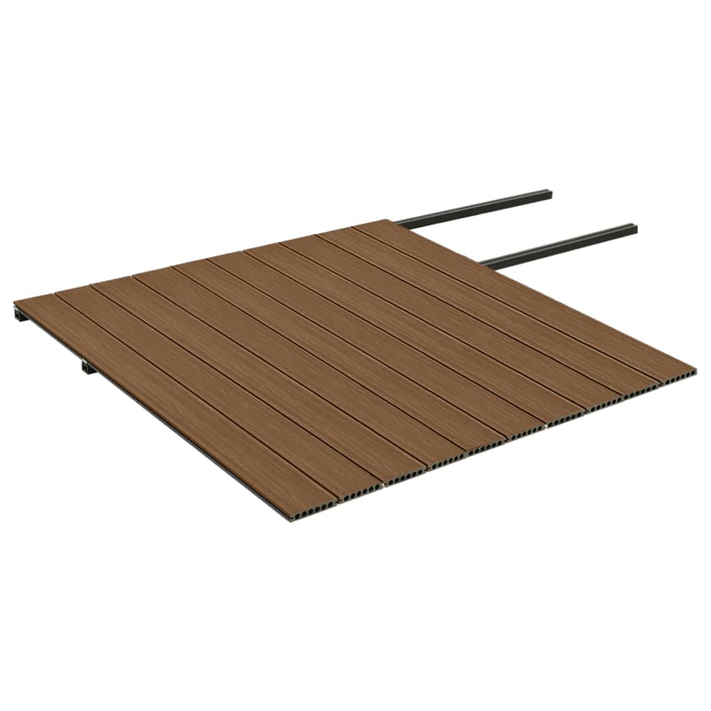 terrassebrædder med tilbehør WPC 25 m² 4 m brun og grå
