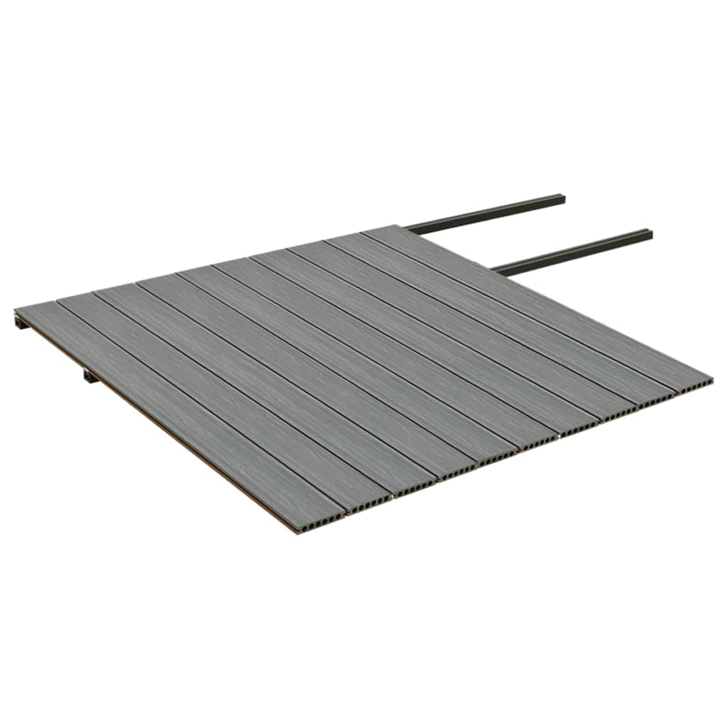terrassebrædder med tilbehør WPC 25 m² 4 m brun og grå