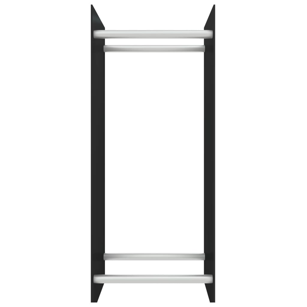 brændestativ 40x35x100 cm hærdet glas sort