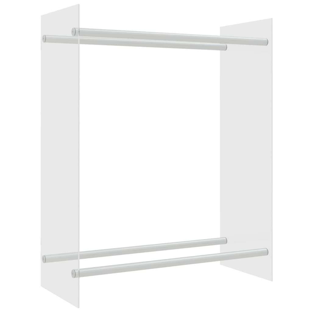 brændestativ 80x35x100 cm hærdet glas transparent