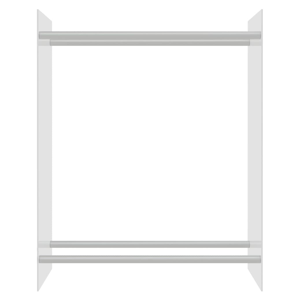 brændestativ 80x35x100 cm hærdet glas transparent