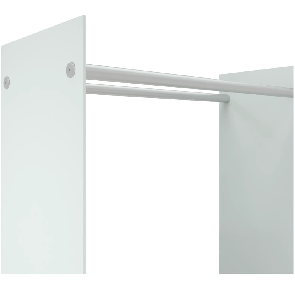 brændestativ 80x35x100 cm hærdet glas hvid