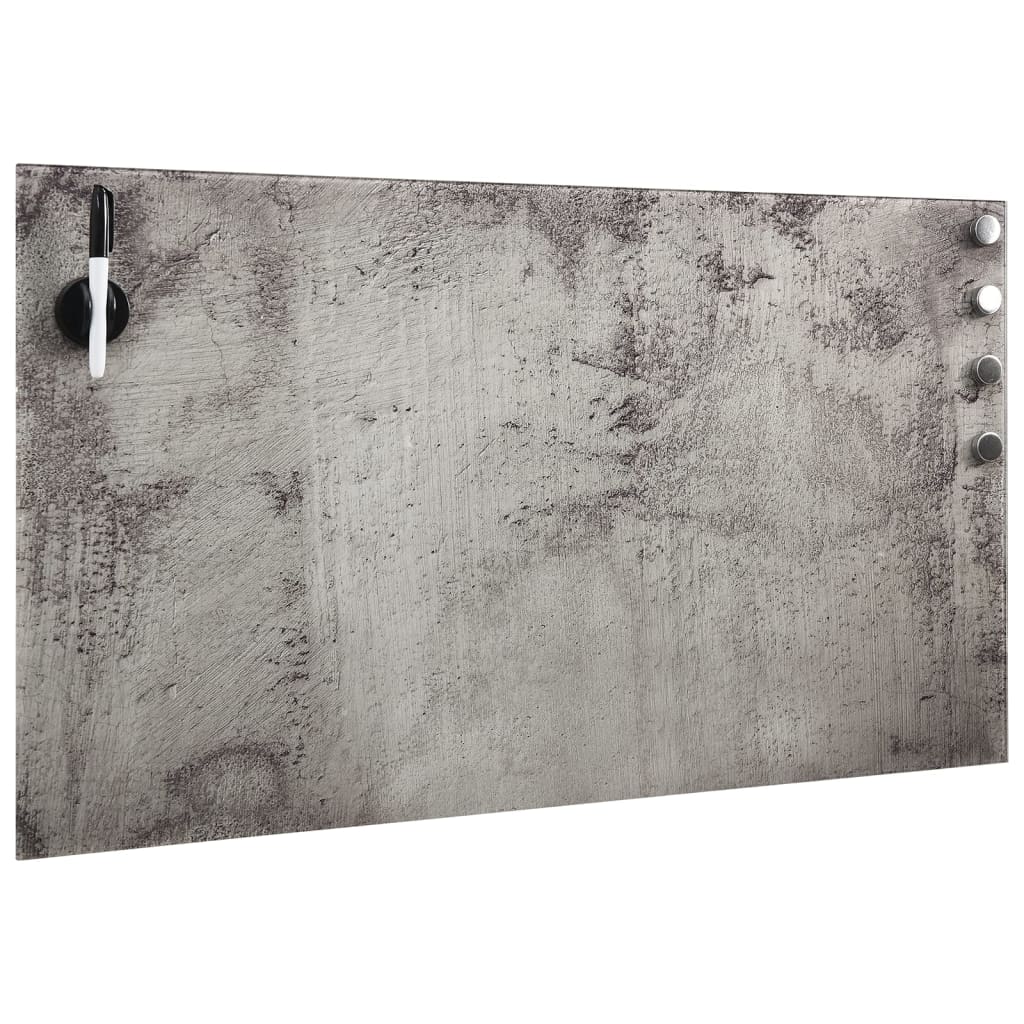 vægmonteret magnetisk tavle 100x60 cm glas