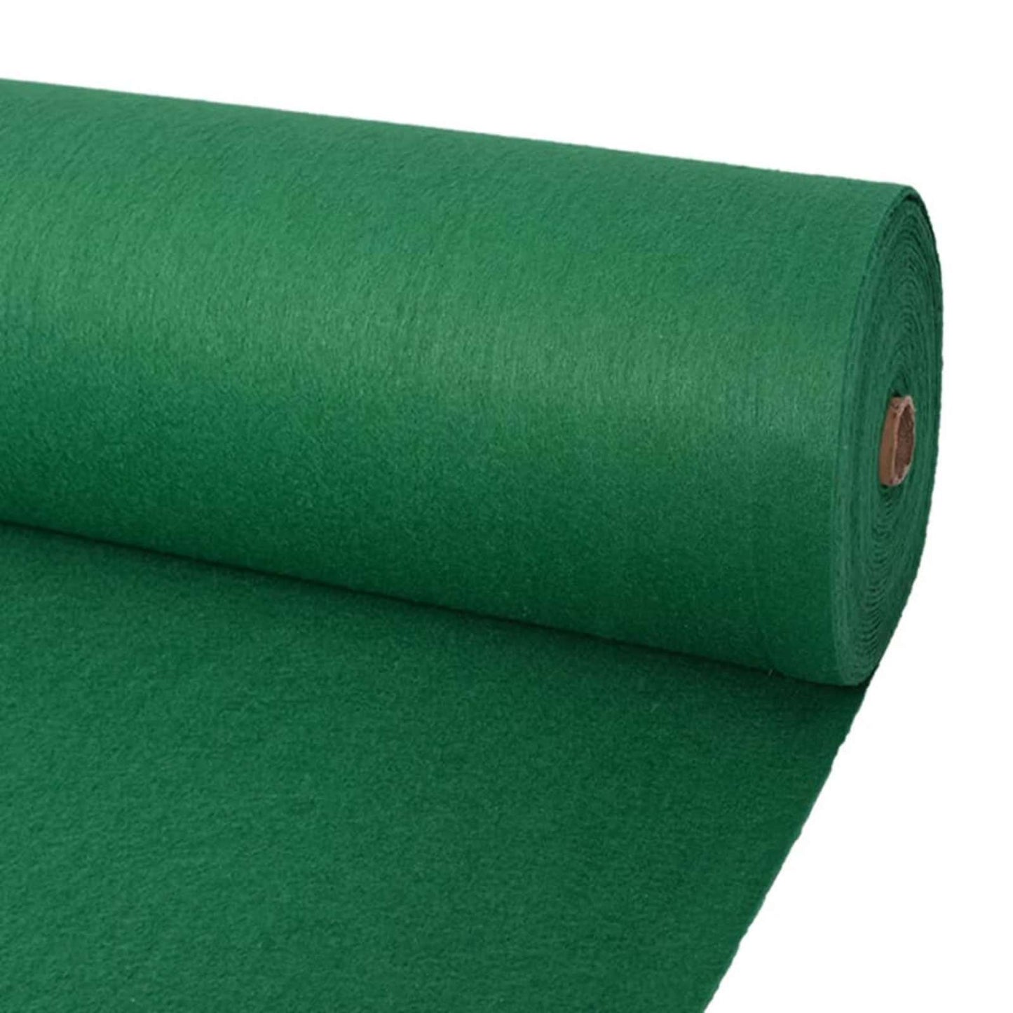 Tæppe Ensfarvet Grøn 1,2 x 12 m Polyester