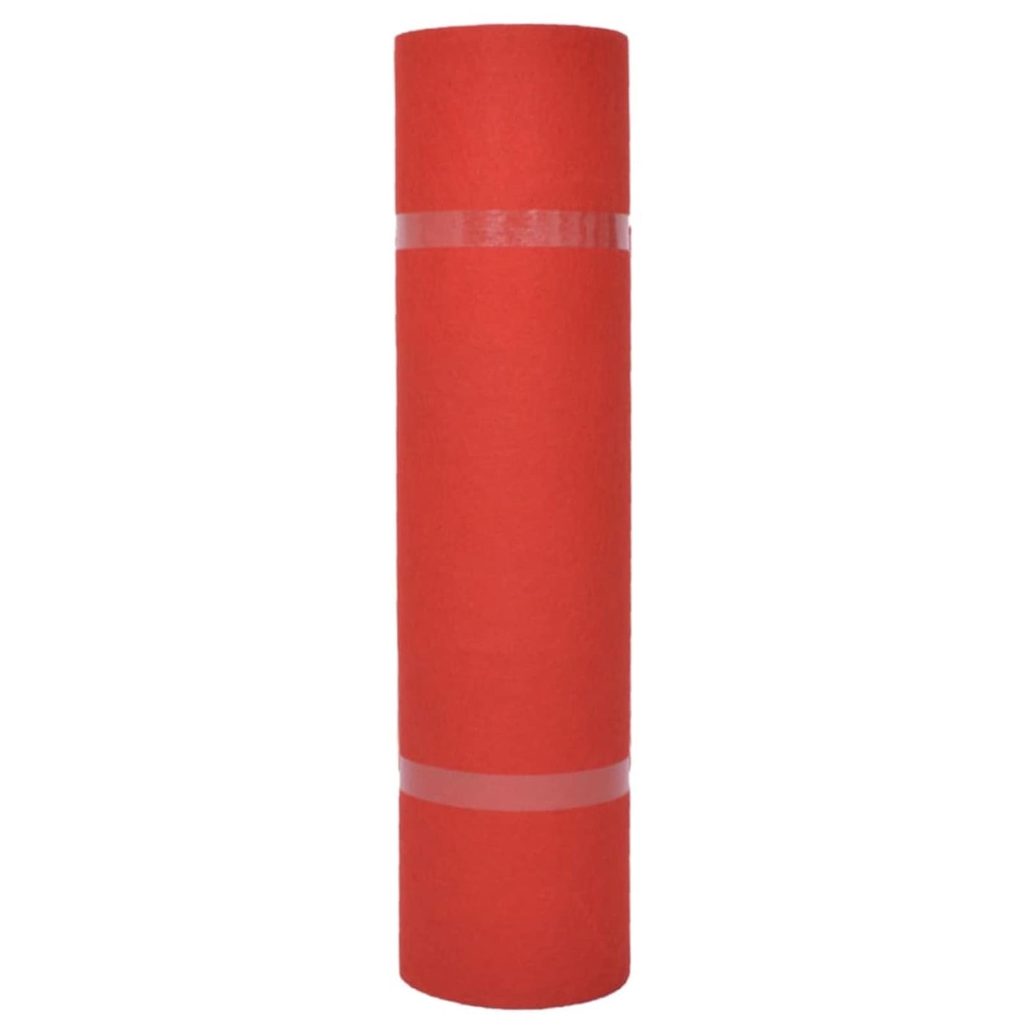 Tæppe Ensfarvet Rød 1,2 x 12 m Polyester