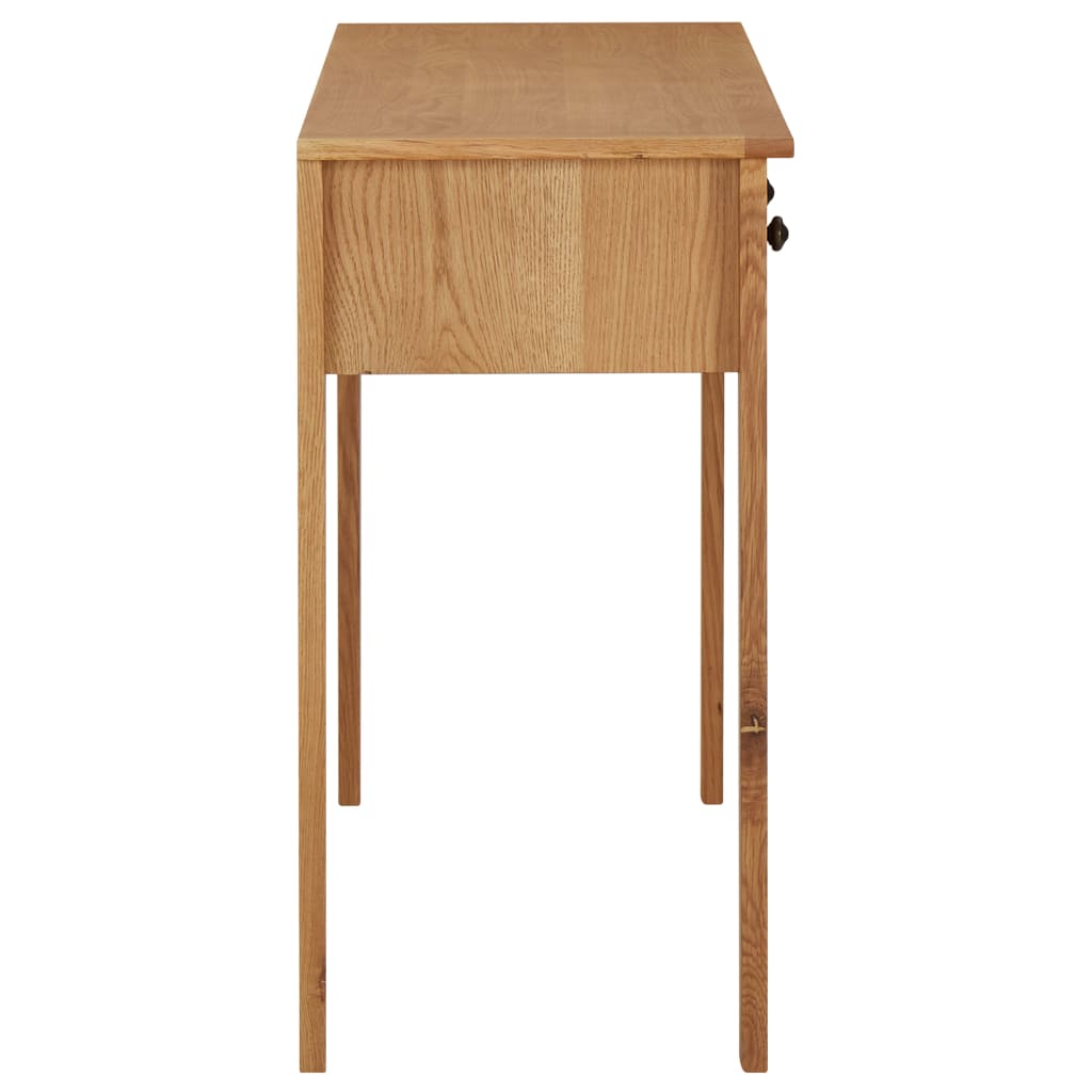 kosmetikbord 110x40x75 cm massivt egetræ