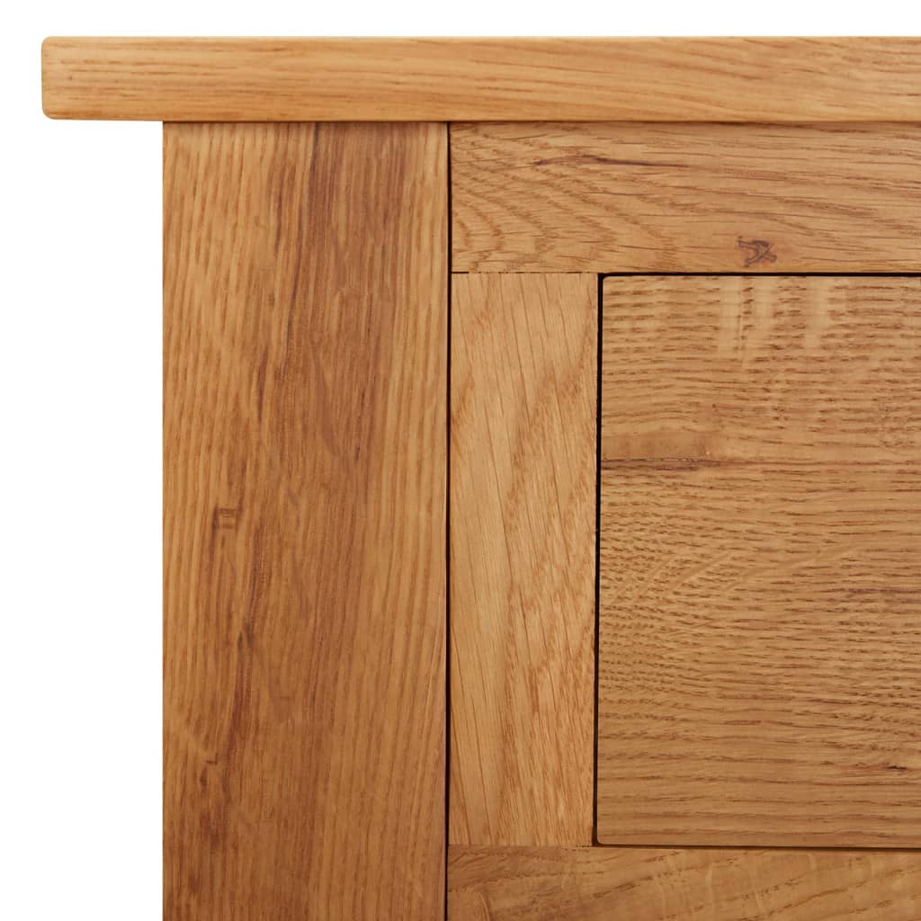 kosmetikbord 110x40x75 cm massivt egetræ