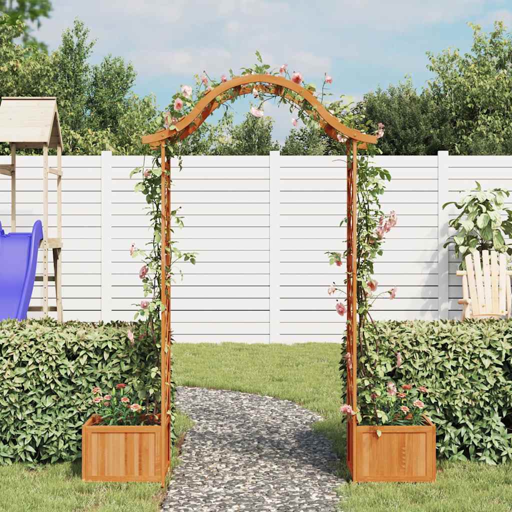 havepergola med plantekasse massivt fyrretræ